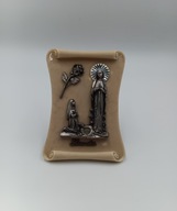 Matka Boska z Lourdes, Francja - z kroplą wody z Lourdes - 14cm - lata 60te