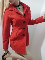 Merce czerwony koralowy płaszcz trencz vintage 38 M