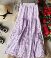 SPÓDNICA wrzos boho haft angielski falbany folkowa