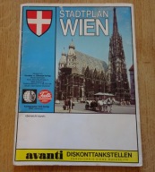 Wiedeń- stary plan miasta, Wiedeń Austria stara mapa, mapa vintage