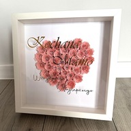 Ramka 3D czerwone kwiaty Dzień Matki DOWOLNA PERSONALIZACJA