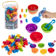 UKŁADANKA DO NAUKI KOLORÓW LICZYDŁO EDUKACYJNE SORTER ZWIERZĘTA SAFARI 36EL