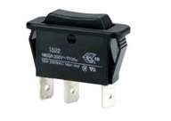 Jednotorowy klawiszowy włącznik/przełącznik 15 A 250 V (ON)-OF-(ON) 18-3-5