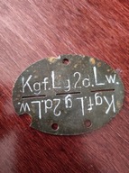 Nieśmiertelnik stalag Luft 2 Łódź, obóz dla pilotów , lotniczy