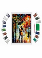 Diamond Painting Haft Diamentowy 40×30 cm – Para w Deszczu Love– Obraz DIY
