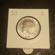 5 ZŁOTYCH / SREBRO /1933 r. / 2 / SUPER STAN