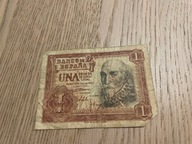 Hiszpania - 1 peseta - 1953