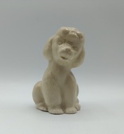 śliczny pudelek z kokardką, STARA figurka z kolekc