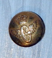 Stary guzik mosiężny kolejarski (?) od munduru - (Belgia ?).