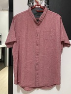 Z Koszula Industrialize kieszeń melanż kieszeń pudrowy róż bawełna duża 2XL