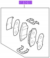 Kia OE 58101-2SA70 zestaw klocków hamulcowych SPORTAGE (2010-2014)