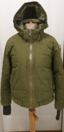 KURTKA PUCHOWA Z KAPTUREM W KOLORZE KHAKI WEEKENDOWA OBNIŻKA