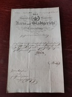 Sąd miejski. Bayern, duży format, rękopis, 1830