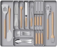 ORGANIZATOR DO SZUFLADY NA SZTUĆCE ROZSUWANY 33-60CM DUŻY POJEMNY KUCHENNY
