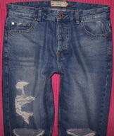 NEXT straight - MĘSKIE PROSTE JEANSY DZIURY W34L34