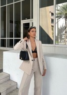 ZARA SPODNIE FULL LENGTH KAMIENNY BEŻ BLOG NOWE S/36!