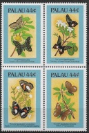 MOTYLE Palau 1987 Mi 168-71 ** Motyle. Jak skan. Stan BDB.