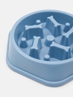 Miska dla psa antypoślizgowa spowalniająca jedzenie błękitna 25x23 cm