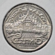 TAJLANDIA 5 bahtów 2006 Marmurowa świątynia, Bangkok, Rama IX [0913]