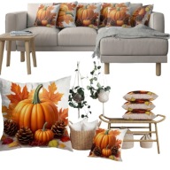 POSZEWKA NA PODUSZKĘ 40X40 DEKORACYJNA JESIENNA DYNIA