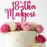 topper na tort dekoracja urodziny personalizacjaRÓŻNE KOLORY 18-STKA!!!