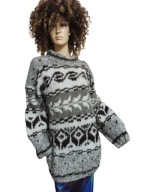 sweter wełniany ciepły góralski 38/40