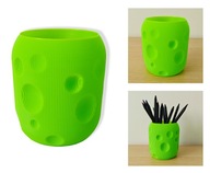 Pojemnik Sorter kredki flamastry Organizer na biurko Bubble Zielony