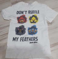 C&A ANGRY BIRDS BIAŁA BLUZKA Z KR. RĘK.145/152
