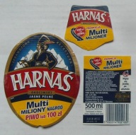 ETYKIETA PIWO HARNAŚ KONKURS BROWAR CARLSBERG OKOCIM + KRAWATKA I KONTRA