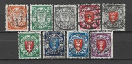WMG 1924 Fi.187-195 O kasowane, Herb Gdańska w owalu wydanie obiegowe