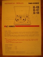 GS-476 - 478 Gramofon Instrukcja Obsługi Fonica