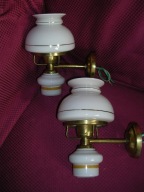 kinkiety mosiądz z kloszami