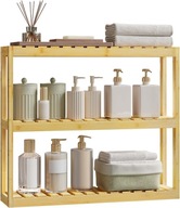 Półka ścienna szafka ścienna uchwyt na ręczniki półka wisząca bambusowa