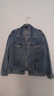 Niebieska jeansowa kurtka katana jeansowa oversize M