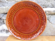 Płaski Talerz Obiadowy_WERINA KOKARDKA_Porcelit PRUSZKÓW PRL