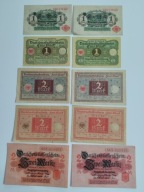 zestaw 10 sztuk banknotów niemieckich - super stany