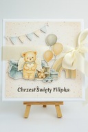 Kartka na Chrzest w pudełku – personalizowana pamiątka imię