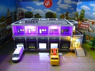 Agencja Spedycyjna pięcio-stanowiskowa RABEN z Oświetleniem LED w skali H0