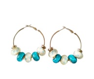 Kolczyki koła modułowe, w kocie łapki