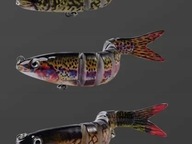 WOBLER WĘDKARSKI REALISTYCZNY 8-SEGMENTOWY PRZYNĘTA 13,5 cm Haczyki: 2