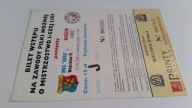 bilet ODRA Wodzisław - WIDZEW Łódź 12.05.2001