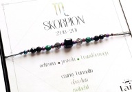 Bransoletka Znak Zodiaku SKORPION talizman Kamienie naturalne na prezent