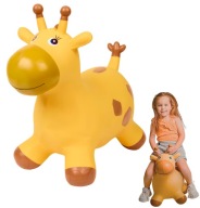 Skoczek Gumowy ŻÓŁTA ŻYRAFA Dmuchane Zwierzę do Skakania