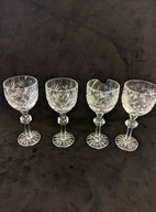 Piękne kryształowe kieliszki z ciężkiego kryształu 4 sztuki