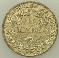 Cesarstwo Niemieckie - 1 marka 1907 A - SREBRO