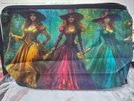 KOSMETYCZKA SASZETKA SZMINKI DROBNE KOSMETYKI PIÓRNIK HALOWEN CZAROWNICE