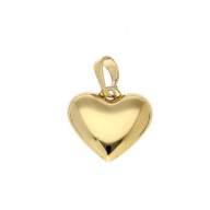 86988 Zawieszka stal chirurgiczna 316L pozłacana 18k serduszko