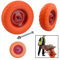 KOŁO BEZDĘTKOWE DO TACZKI OGRODOWEJ BUDOWLANEJ PEŁNE 4.00-8 Z OŚKĄ 150 L
