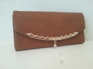 ŚLICZNY PORTFEL DUŻY Z CYRKONIĄ CAMEL PORTMONETKA