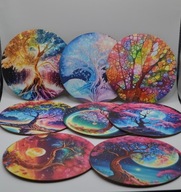 Kolorowe podkładki pod kubki Drzewo Życia – zestaw 8 szt. (1)